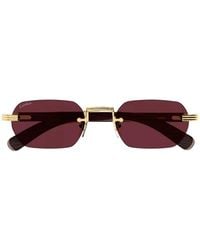 Cartier - Rimless Geometric-Frame Sunglasses - Lyst