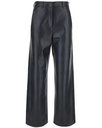 Max Mara - Faux-Leather Straight-Leg Trousers - Lyst