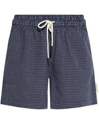 Rethinkit Studios - Check-Pattern Drawstring Shorts - Lyst