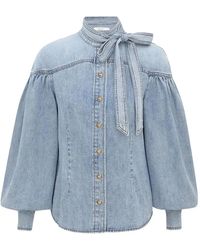 Zimmermann - Camicia Con Maniche A Palloncino - Lyst