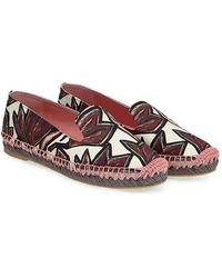 Ferragamo - Floral-Print Espadrille Espadrilles - Lyst