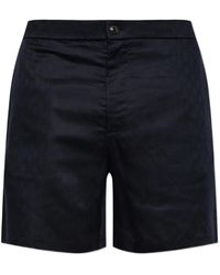 Emporio Armani - Monogram-Pattern Shorts - Lyst
