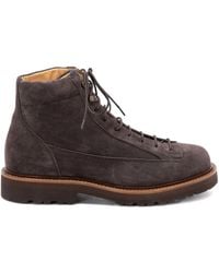 Brunello Cucinelli - レースアップ スエードブーツ - Lyst