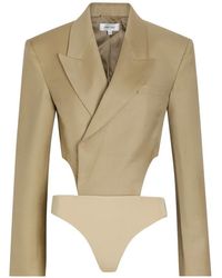 Ronny Kobo - Florinda Cut-Out Double-Breasted Bodysuit - Lyst