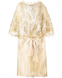 Gilda & Pearl Harlow Sheer Kimono Gown - Yellow