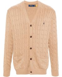 Polo Ralph Lauren - Polo Pony Cable-knit Cardigan - Men's - Cotton - Lyst