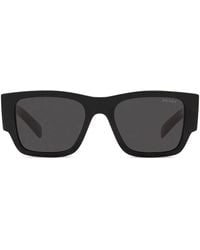 Prada - Eckige Sonnenbrille Mit Triangel-Logo - Lyst