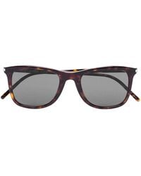 Saint Laurent - Sl 304 Tortoiseshell-Effect Square Sunglasses - Lyst