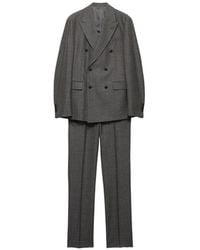 Prada - Double-Breasted Wool Suit - Lyst