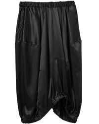 COMME DES GARÇON BLACK - Asymmetric Satin Skirt - Lyst