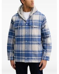 Vans - Piedmont Hooded Plaid Shacket Jacket - Lyst