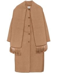 TOTEME - Abrigo Bordado Con Detalle De Bufanda - Lyst