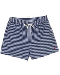 Polo Ralph Lauren - Short De Bain Rayé À Lien De Resserrage - Lyst