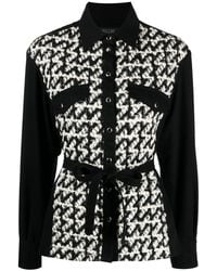 Del Core - Camisa De Bouclé Con Cintura Lazada - Lyst