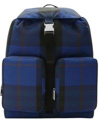 Burberry - Medium Check Backpack - Lyst