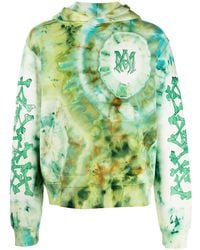 Amiri - Tie-Dye Logo-Print Cotton Hoodie - Lyst