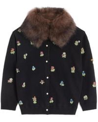 Valentino Garavani - Cardigan Mit Stickerei - Lyst