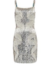 Jenny Packham - Tina Sequin Fringe Mini Dress - Lyst