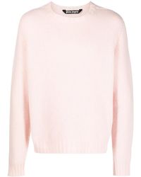 Palm Angels - Curved-Logo Wool-Blend Jumper - Lyst