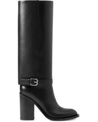 Burberry - Bottes 100 Mm En Cuir À Boucle Métallique - Lyst