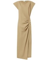 Isabel Marant - Nadela Draped Slit-Detail Maxi Cotton Dress - Lyst