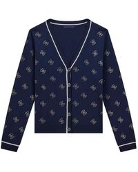 Guess - Vest Verfraaid Met Kristallen En Logoprint - Lyst