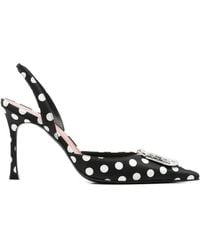 AMINA MUADDI - Camelia Crystal-Embellished Pumps - Lyst