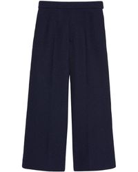 Gucci - High-waisted Tweed Cropped Trousers - Lyst