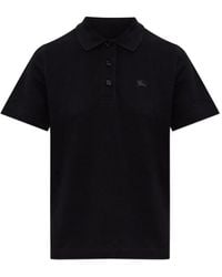 Burberry - Logo-Embroidered Piqué Polo Shirt - Lyst