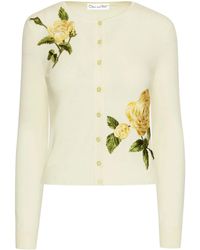 Oscar de la Renta - English Rose Thread カーディガン - Lyst