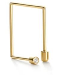 Shihara - 18Kt Twist Square 02 Diamond Single Earring - Lyst