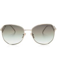 Prada - Triangle-logo Oversized-frame Sunglasses - Lyst