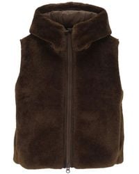 Save The Duck - Hooded Faux-Fur Gilet - Lyst