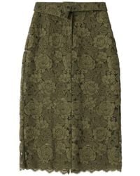Simone Rocha - Peeling Floral-Lace Midi Skirt - Lyst