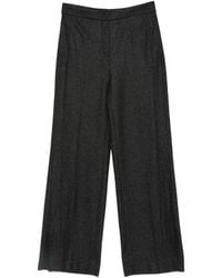 Luisa Cerano - Flannel Wide-Leg Trousers - Lyst