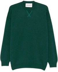 Amaranto - Rundhals-Pullover mit Kreuzstich - Lyst