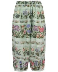 Biyan - Pita Floral-Print Organza Trousers - Lyst