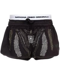 Natasha Zinko - Rhinestone-Embellished Shorts - Lyst