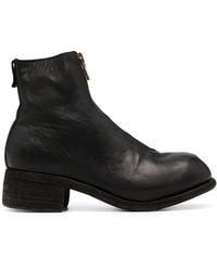 Guidi - Front Zip Leather Ankle Boots - Lyst