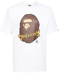 A Bathing Ape - Camiseta Katakana Ape Head - Lyst