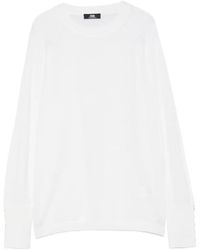 Alpha Studio - Pull À Manches Longues Etpoignets Boutonnés - Lyst