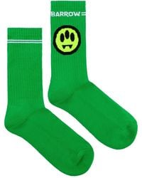 Barrow - Logo-Print Ribbed Socks - Lyst