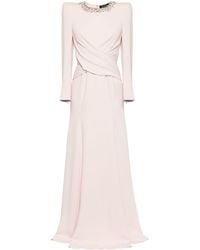 Jenny Packham - Plaza Crystal-embellished Gathered Maxi Dress - Lyst