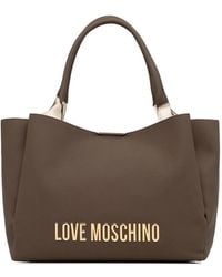 Love Moschino - Logo-Plaque Tote Bag - Lyst