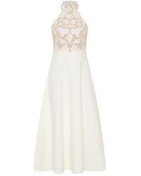 Rebecca Vallance - Parish Midi-Jurk Met Halternek En Kant - Lyst