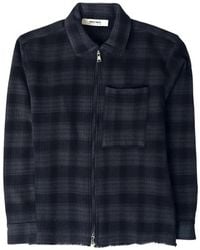 About Blank - Plaid-Pattern Zipped Shirt - Lyst