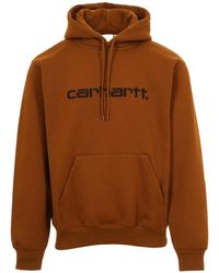 Carhartt - Logo-Embroidered Kangaroo-Pocket Hoodie - Lyst