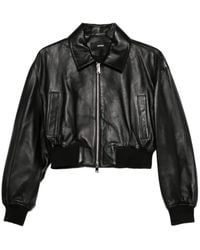Arma - Desy Cropped Zip-Front Leather Jacket - Lyst