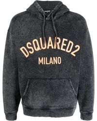DSquared² - Logo-print Jersey-knit Hoodie - Lyst