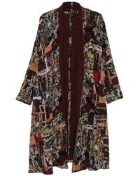 Raga - Abstract-Print Crinkled Coat - Lyst